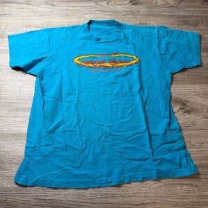 Unbranded WORT 1990s FM T-Shirt Mens XL Blue Madison WI Community Radio Graphic